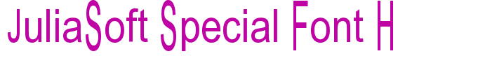 JuliaSoft Special Font H